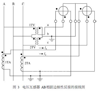 电压互感器副边极性接线对电能表计量影响分析